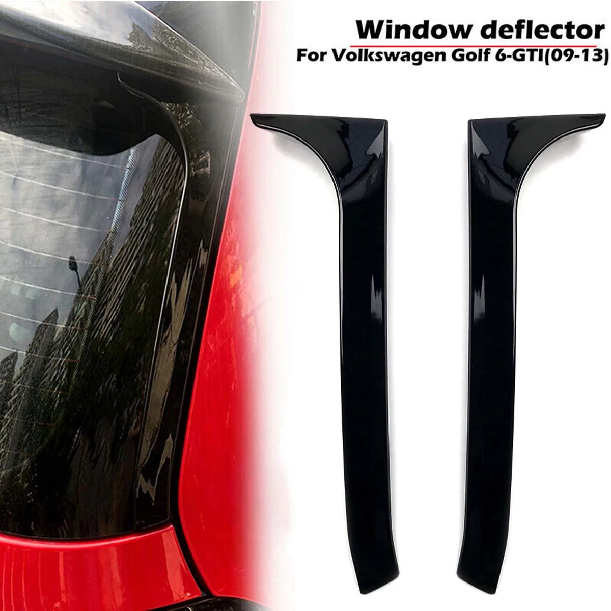 For Volkswagen Golf Mk6 Golf 6 Gti R Gtd 2009-2013 Rear Window Splitter Cover Wing Side Spoiler Sticker Trim Car Accessories