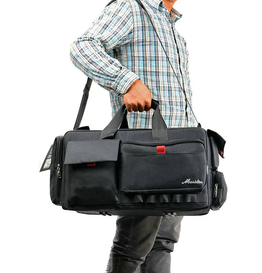 Fotografia New Black Professionale Vcr Video Camera Bag Spalla Custodia Per Nikon Canon Sony Grande Volume Impermeabile Borse Per Utensili