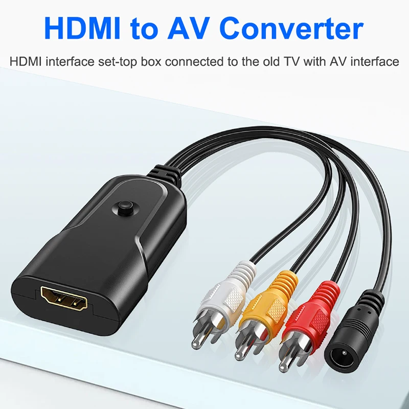 Mini Adattatore Da Hdmi A Av/Rca Cvbs Hdmi2Av Hdmi Per Av (Cvbs) Per Ps3/Pc/Vcr/Ntsc