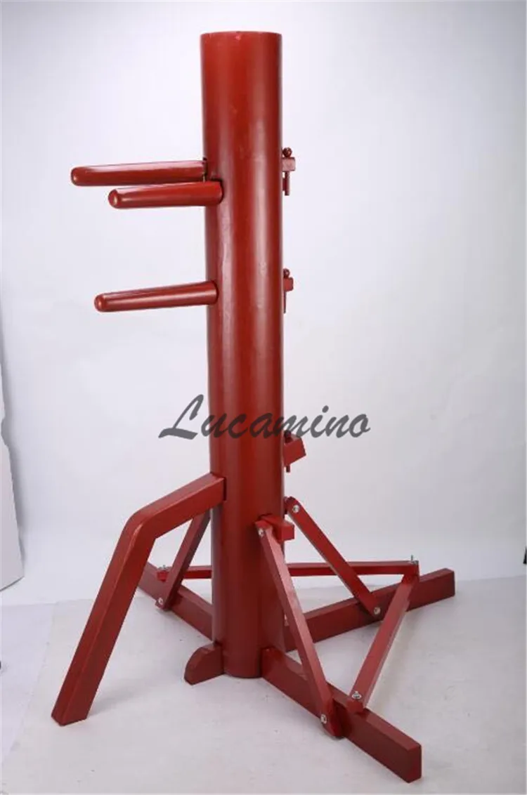 Triangolo Frame Wing Chun Kung Fu Mobile Dummies In Legno All'Ingrosso Qi Chun Wood Dummies