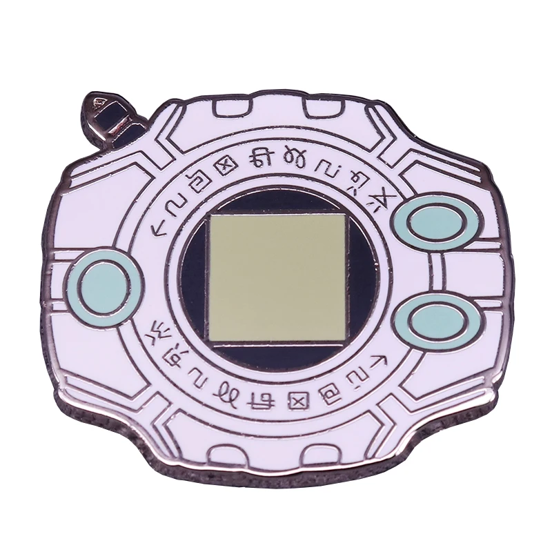 Digimon Adventure Digivice Spilla Retro Anni '90 Game Badge Anime Cartoon Device Smalto Pin Gift Jean Shirts Suit Scarf Decor