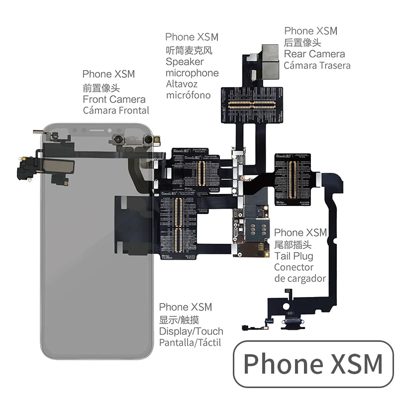 Qianli Ibridge Cavo Di Prova Per Telefono 6-Xsm Scheda Madre Rilevamento Guasti Display Touch Fotocamera Posteriore Spina Di Coda Riparazione Flex Lin