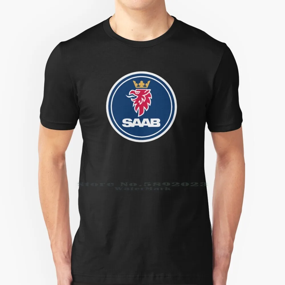 Saab Logo T Shirt Cotton 6Xl Saab Logo Automobile Cars Svezia Nato Da Jets Saab Motors Saab Car Aero Turbo 9 3 9000
