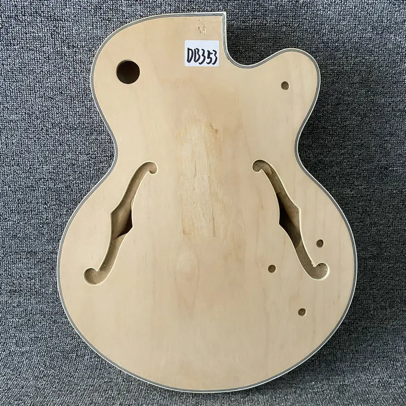 Db353 Originale E Originale Epi Jazz Guitar Body Incompiuto Senza Vernici Full Hollowbody Acero Naturale Mano Destra Per Fai Da Te