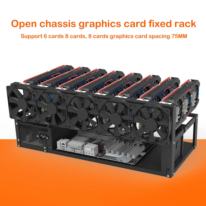 Impilabile Open Mining Rig Frame Iron Mining Eth/Etc/Zec Ether Accessori Strumenti Per 8 Gpu Gpu Coin Bitcoin Rack Solo Nuovo
