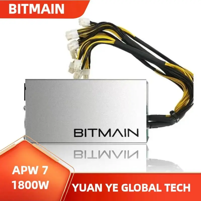 Bitmain Apw7 1800W Mining Power Supply Rig Antminer A6/A7/S9/R4/S7/E9 1800W Psu 6 Pin Antminer Psu Miner Apw3 Apw7