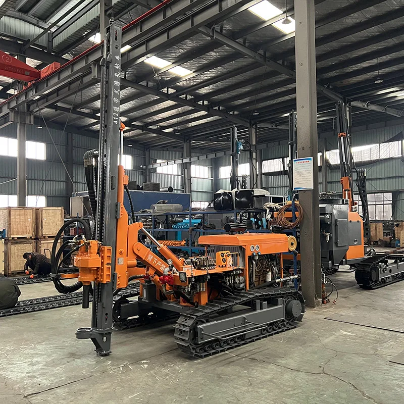 Hard Rock Mines And Cave Crawler Blast Holes Drilling Rig Top Drive Dth Drilling Rig Oil Rig Drill Bit Screw Pile Driver