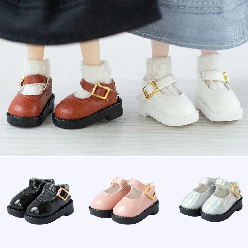 1Pairs Cute Ob11 Dolls Mary Jane Shoes Accessori Per Bambole Adatto Per Ob11,Obitsu11,Holala,Middle Blyth Doll