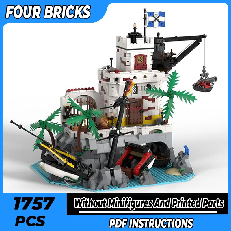 Moc Building Bricks Castle Model Eldorado Ship Wreck Fortress Technology Blocchi Modulari Giocattoli Regalo Per Bambini Set Fai Da Te Assemblaggio