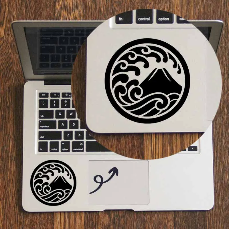 Giappone Mount Fuji Emblem Sticker Per Laptop Macbook Air 13 Pro 14 16 Retina 11 12 15 Pollici Mac Skin Vinile Notebook Trackpad Decal