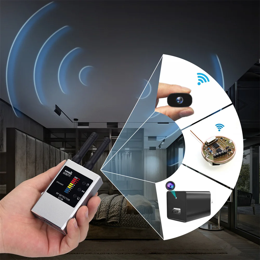 G738W Segnale Rf Rilevatore Telecamera Wifi Rileva Gadget Spia Hotel Anti-Candid Shooting Nascosto Mini Hotel Spy Cam Espion Invisibile