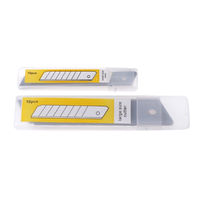 10 Pcs Box Cutter Apri Buste Snap Off Lame Di Ricambio 9/18 Millimetri Coltelli Utility Lame