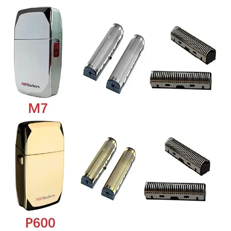 2Pcs Orignal Razor Shaver Professional Hair Clipper Blade Net Set Per Pop Barbieri P600 M7 Testina Di Taglio Sostituibile