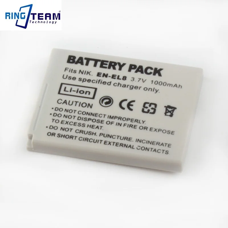 En-El8 En El8 Enel8 Batteria Al Litio 1000Mah 3.7V Per Nikon Coolpix P1 P2 S6 S8 S1 S2 S3 S5 S7 S51S52 Batterie Per Foto/Videocamera