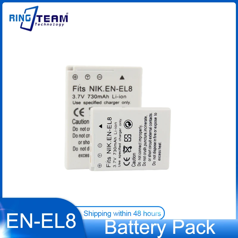 En-El8 Batteria Agli Ioni Di Litio Enel8 Per Fotocamera Nikon Coolpix S52 S51 S50 S9 S8 S7 S6 S5 S3 S2 S1 P2 P1 Per Batteria En-El8 En El8