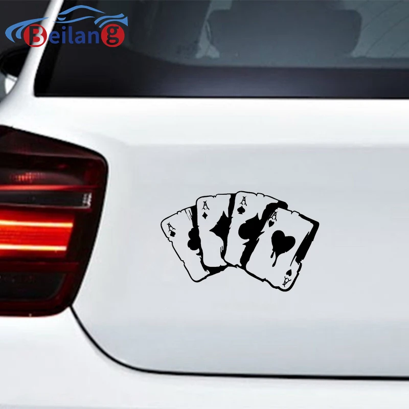 Creatività Adesivi Per Auto Poker Graphic Fashion Window Bumper Decalcomanie Cover Scratch Per Moto Audi A4 Accessori Pvc18 * 12Cm