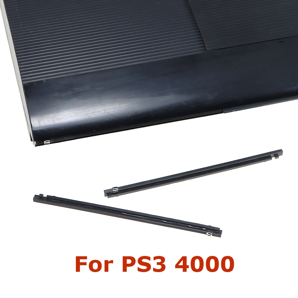 10Pcs New Black Cover Shell Custodia Anteriore Custodia Pannello Frontale Per Ps3 Slim 4000 Console Cover Logo Strip Per Ps3 4000