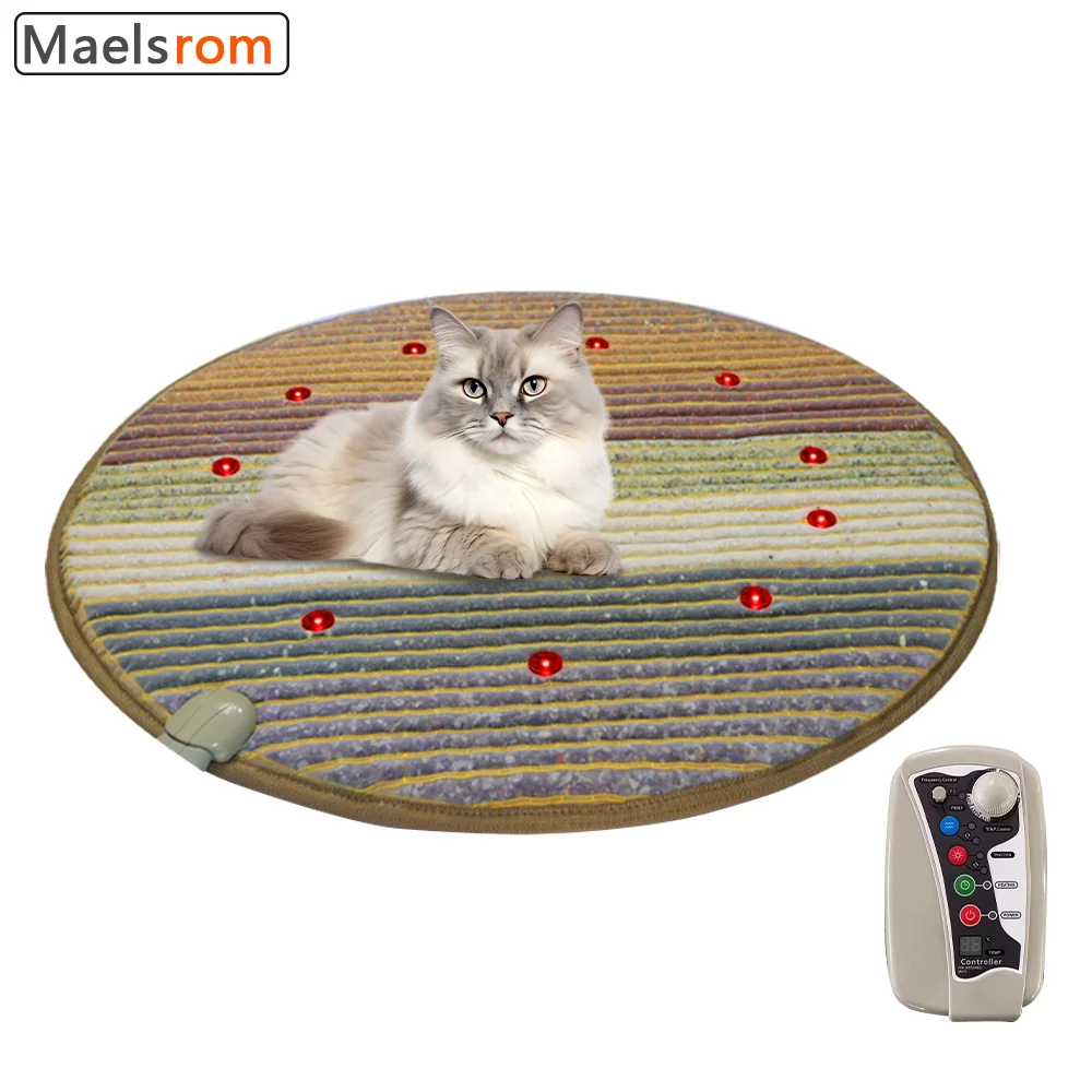 Crystal Mat Magnetic Therapy Far Infrared Pemf Round Con 7 Cristalli Di Guarigione Chakra Naturali Per Alleviare Le Vertigini Mal Di Testa