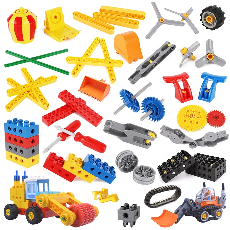 Originale Wange Big Size Blocchi Di Costruzione Assemblaggio Multifunzione Accessori Fai Da Te Giocattoli Per I Bambini Compatibile Con Duplo Mattoni