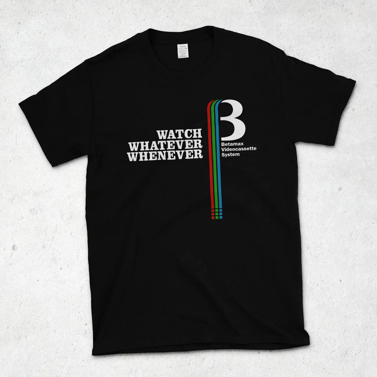Maglietta Vintage Con Slogan Betamax-Videoregistratore Vhs Retrò Anni '80