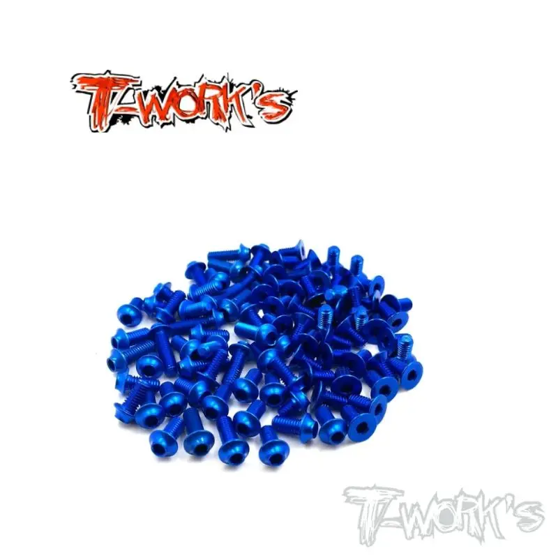 Originale T Works Assu-F104-B 7075-T6 Set Di Viti Blu (Testa Ufo) 32 Pezzi. (Tamiya F104) Parte Rc