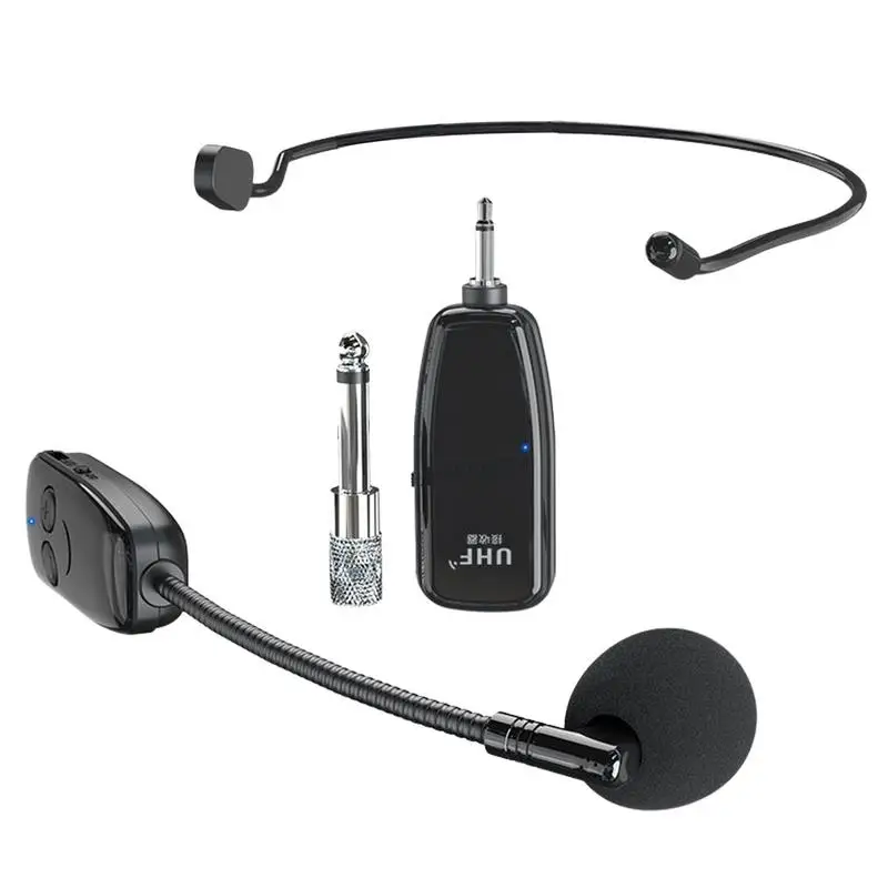 Microfono Wireless Auricolare Microfono Ricaricabile Inalambrico Ricarica Usb Ricaricabile Uhf Wireless Mic Headset Ricarica Usb