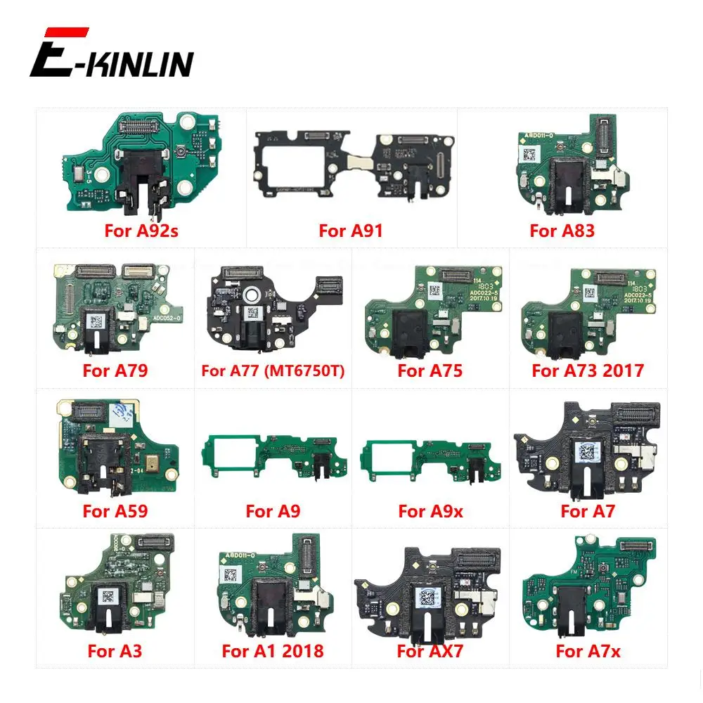 Jack Per Cuffie Auricolare Scheda Porta Audio Per Oppo A92S A91 A83 A79 A77 A75 A73 A59 A9 A9X A7 A3 A1 Ax7 A7X Connettore Microfono