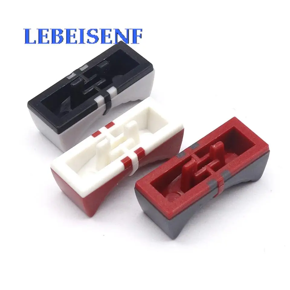 6 Pz Mixer Pusher Plastica Dritto Slip Potenziometro Pulsante Cap/Per Yamaha Mixer Mx12/4 Mx12/6 Mx20/6 Fader Manopola Cap