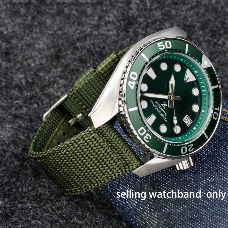 18Mm 20Mm 22Mm 24Mm Cinturino In Nylon Intrecciato Per Rolex / Citizen / Seiko 5 Militare Snk789 Cinturino In Tela Impermeabile