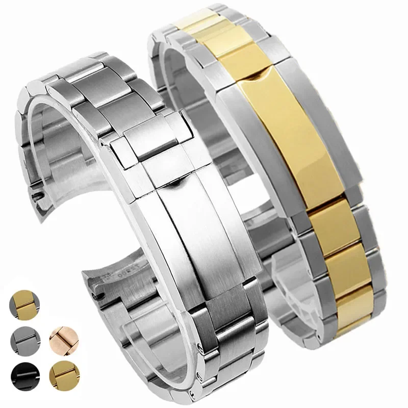 Bracciale In Acciaio Inossidabile 316L 20Mm 21Mm Per Rolex Water Ghost Series Cinturino Da Polso Solid Watch Buckle Men Sport Diving Watch Band