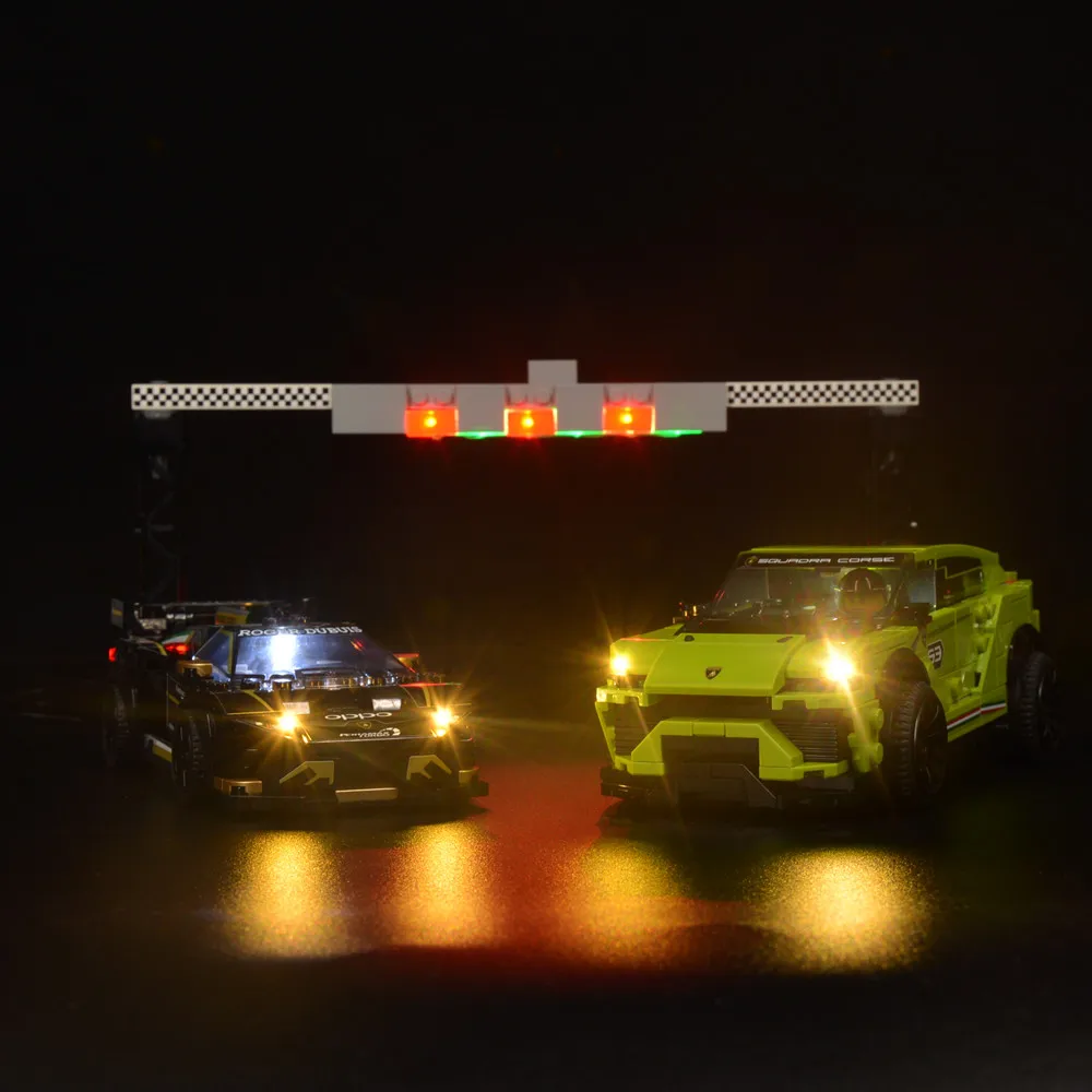 Set Di Luci Per Speed Champions 76899 Urus St-X & Huracan Super Trofeo Evo Set Di Giocattoli Fai-Da-Te (Non Inclusi Blocchi Di Costruzione)