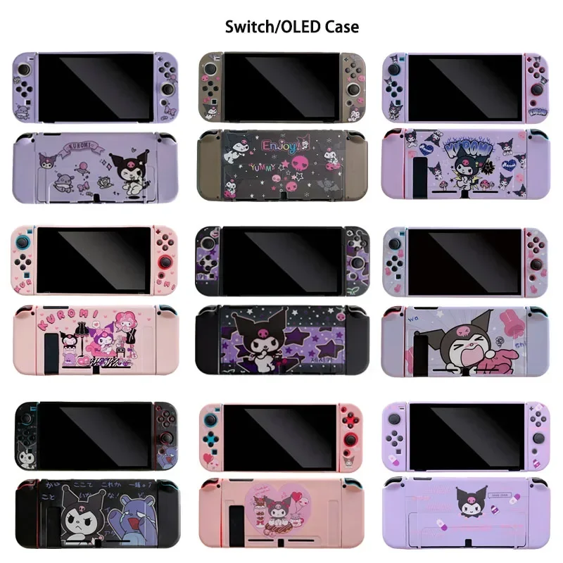Custodia Protettiva Kuromi Cartoon Per Nintendo Switch Custodia Morbida Per Switch Console Oled Joy-Con Hand Grip Cover Accessori Di Gioco