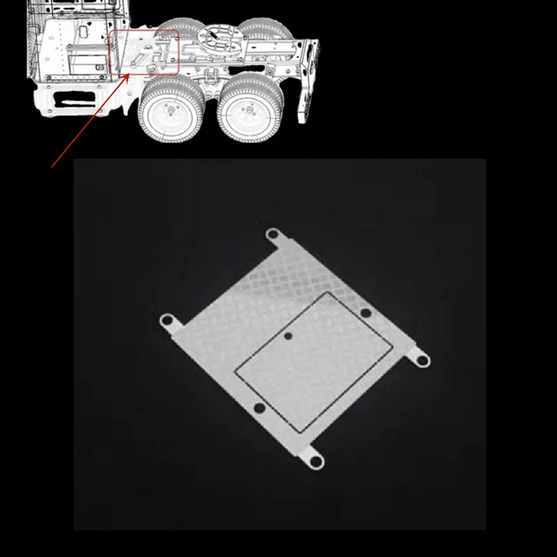 Tamiya Piastra Decorativa Antiscivolo Per Camion Tamiya Rc 1/14 King Hauler 56301 Trattore Tamiya Lesu Parti Di Aggiornamento Del Trattore