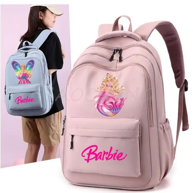 Zaini Barbie The Movie Sweet Soft Zaino Per Studenti Di Grande Capacità Ragazze Studenti Universitari Patchwork Laptop Simple Mochilas
