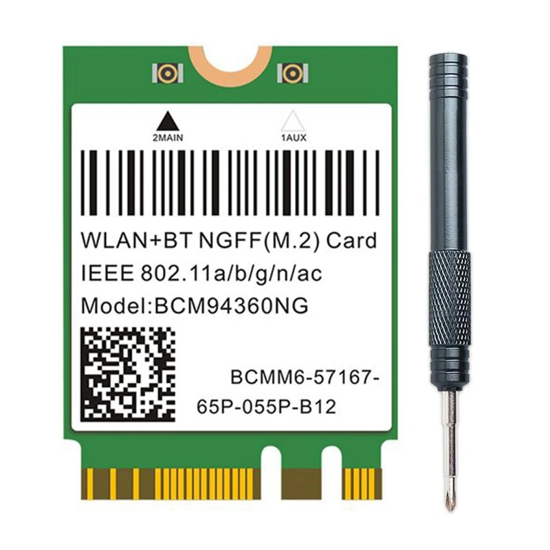 Scheda Wifi Dual Band 1200Mbps Bcm94360Ng Per Macos Hackintosh 802.11Ac Bluetooth 4.0 Adattatore Wireless Scheda Lan Di Rete