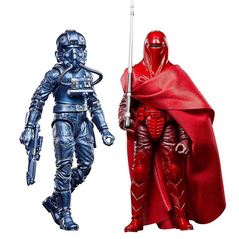 Original Star Wars Carbonizzato Emper'S Royal Guard Tie Fighter Pilot Black Series 6 "Action Figure Collection Model Doll Toys