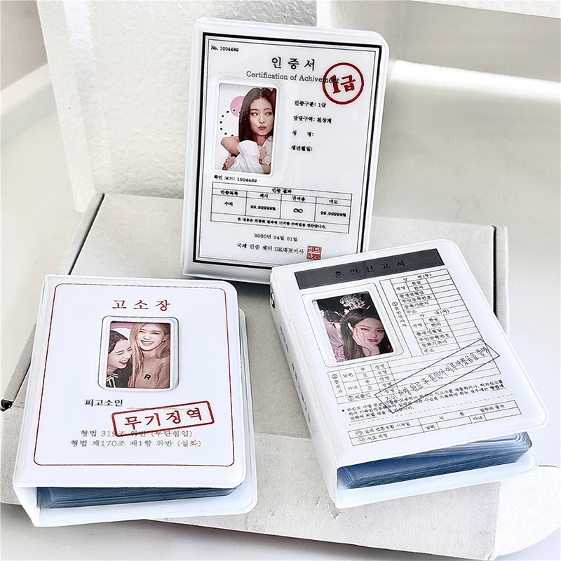 40 Tasche Album Coreano Ins White Kpop Photocard Holder Collection Book 3 Pollici Creative Storage Album Photocard Binder