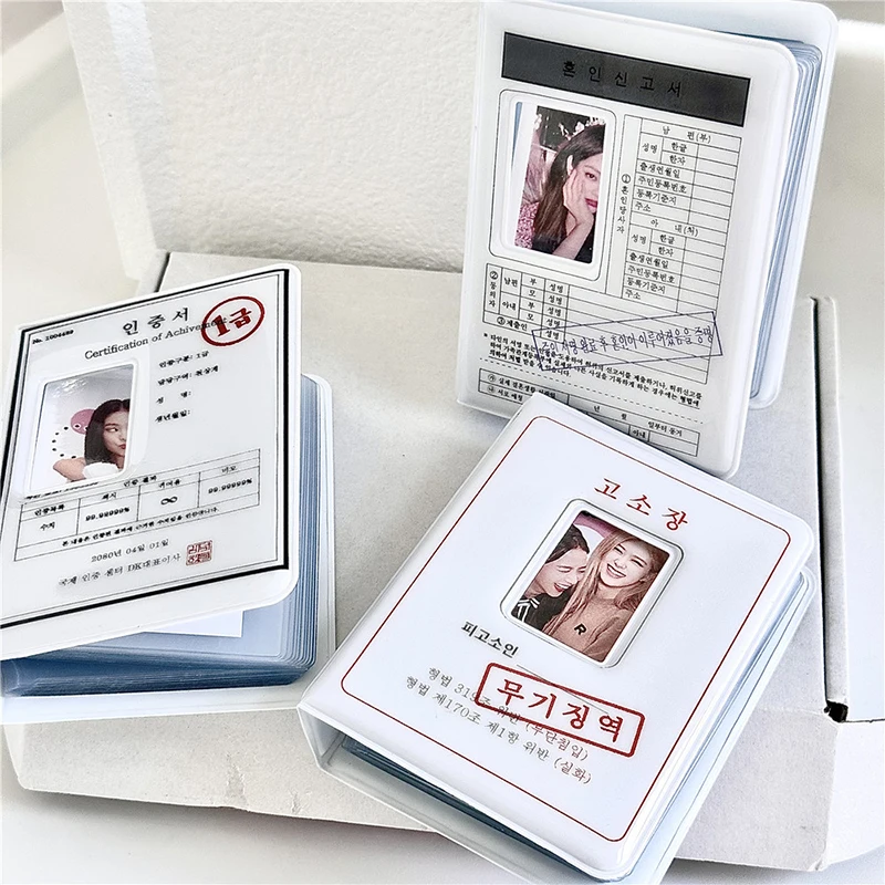 40 Tasche Album Coreano Ins White Kpop Photocard Holder Collection Book 3 Pollici Creative Storage Album Photocard Binder