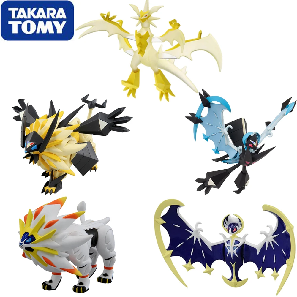 Stked Takara Tomy Pokemon Monster Collection Solgaleo Lunala Necrozma Figura Da Collezione Model Toys Legendary Pokemon For Fans