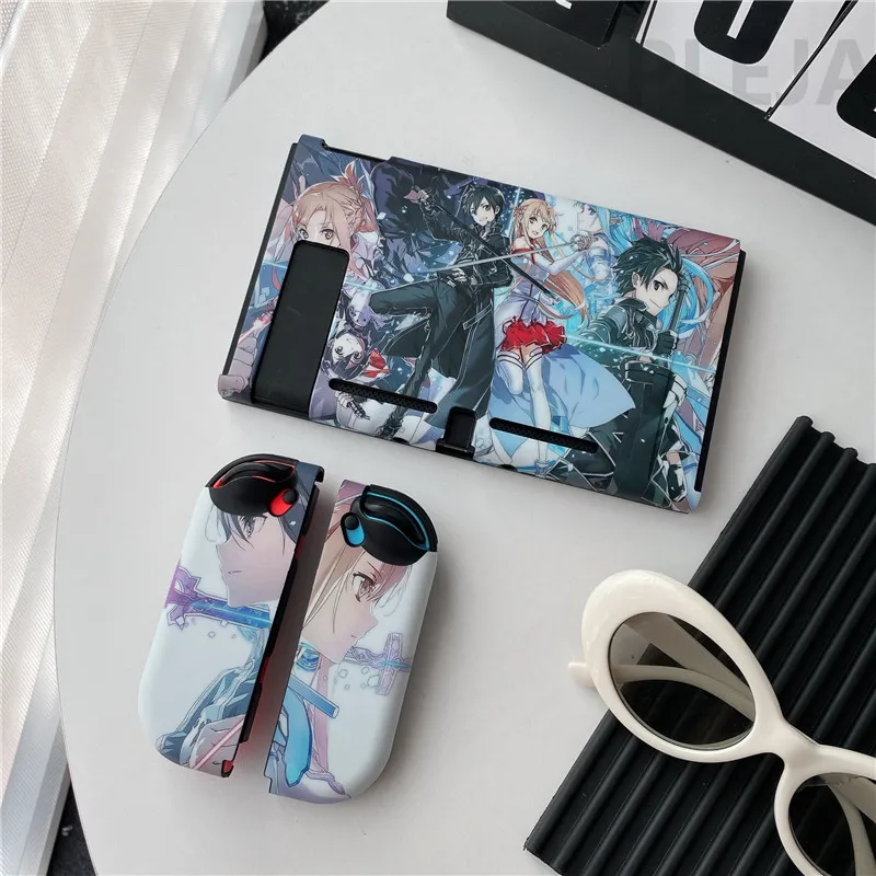 Sword Art Online Per Nintendo Nintendo Switch Custodie Cover Posteriore In Silicone Per Switch Lite Custodia Split Fashion Cute Cartoon Funda