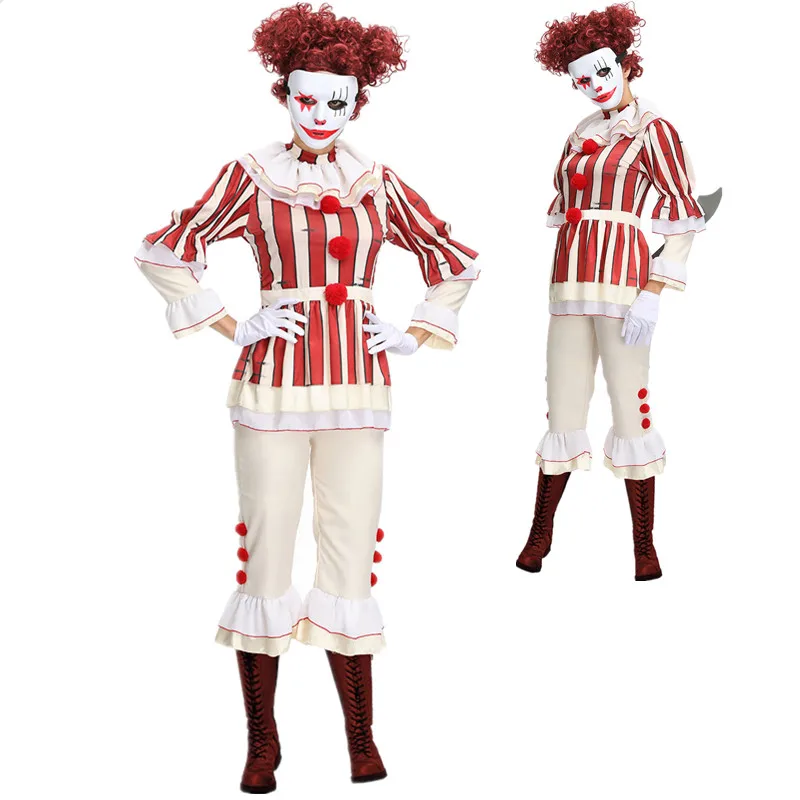 Costume Da Clown Per Donne Adulte Deluxe Costume Da Clown Di Halloween Cosplay Penny Wise Performance Party Costume Fancy Dress