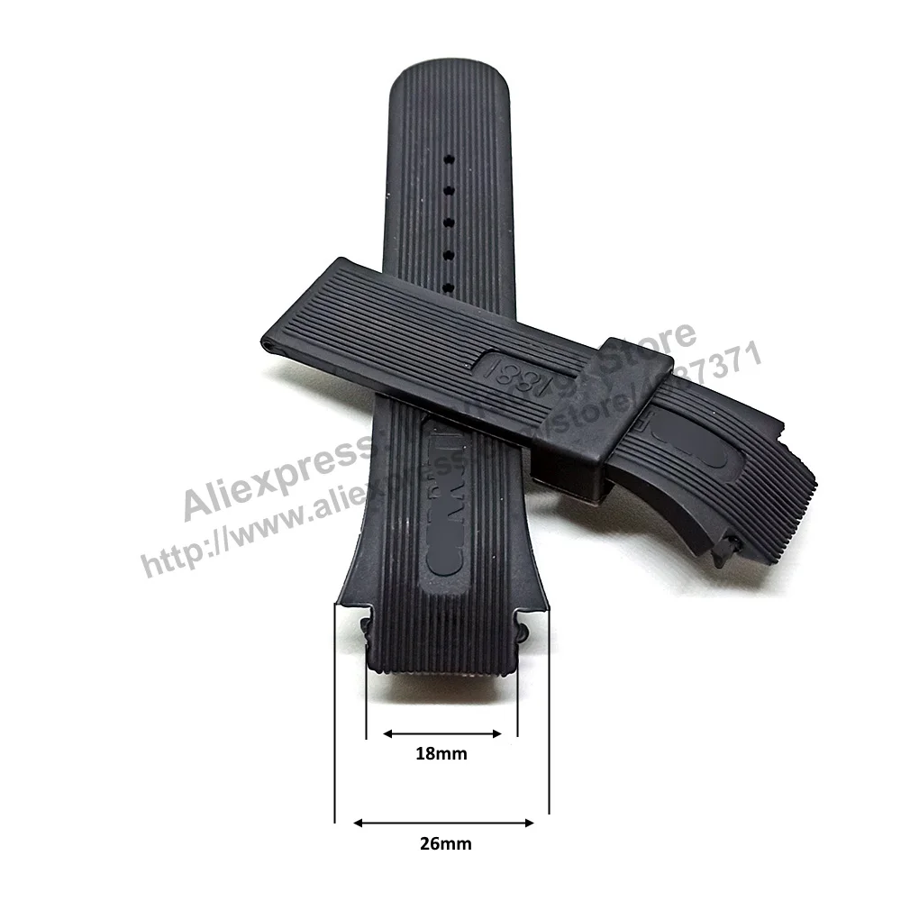Cinturino/Cinturino In Gomma Nera Da 18Mm Compatibile Casio Ae-1200Wh , Ae-1300Wh , F-108Wh , W-216H