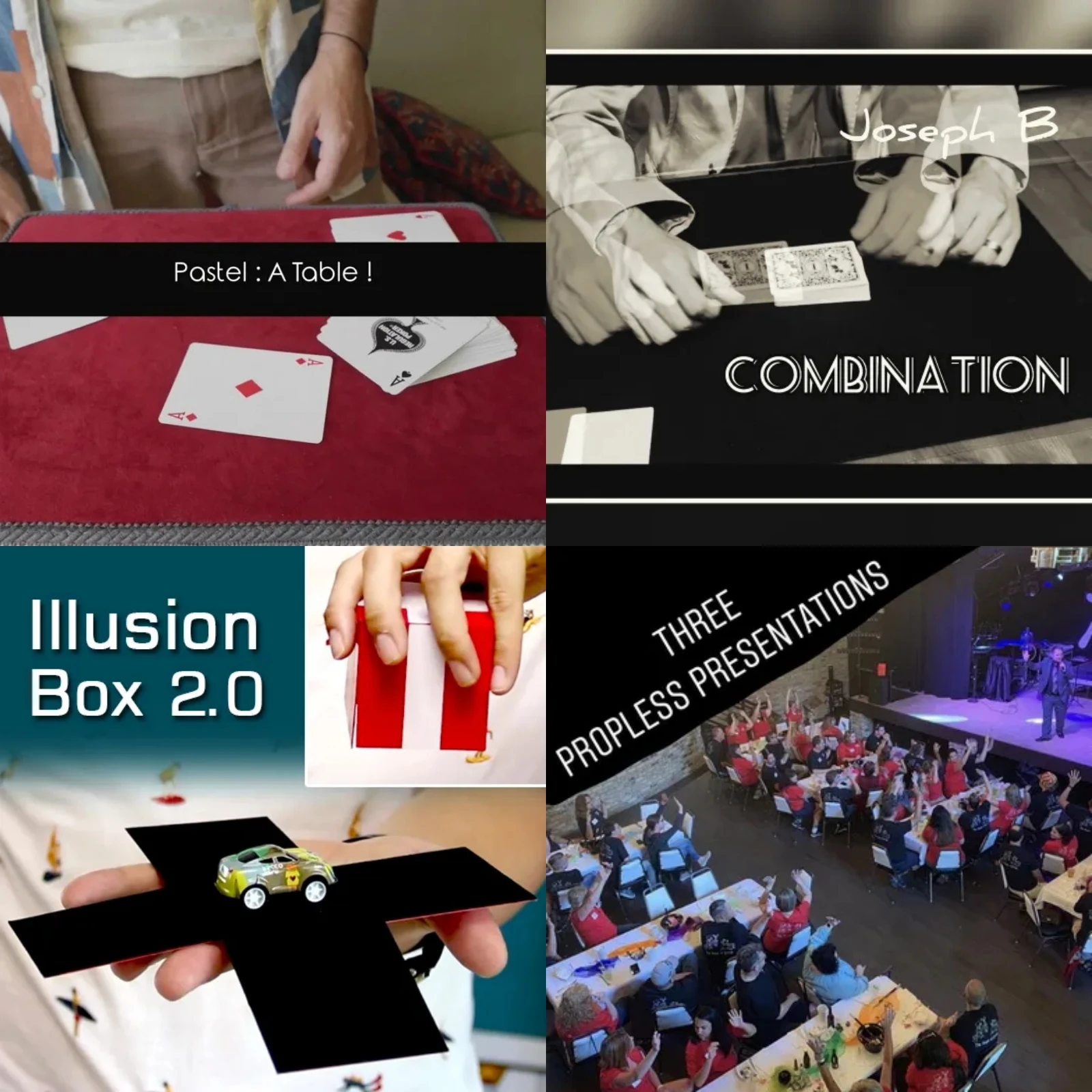 Un Tavolo Di Yoann F, Combinazione Di Joseph B,Illusion Box 2.0, Tre Presentazioni Senza Soluzione Di Continuità Di Joe Diamond -Magic Tricks