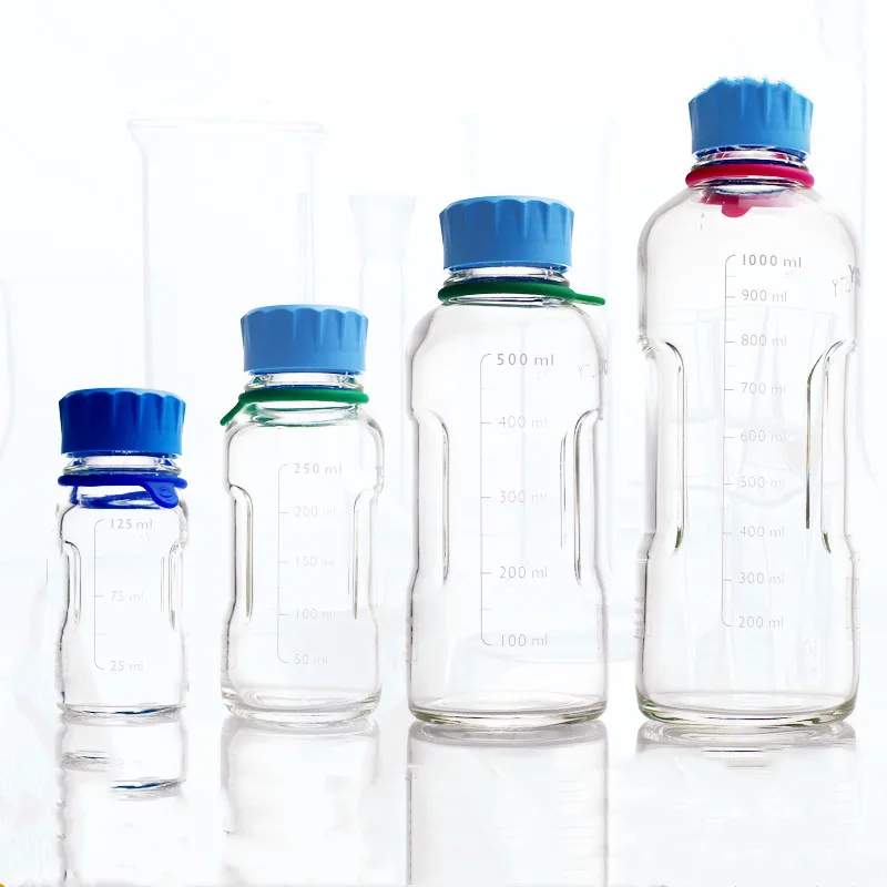 Germania Schott Flacone Reagente Youtity Flacone Reagente Da Laboratorio 125 250 500 1000 Ml Tappo Blu Bottiglia Reagente Bottiglia Di Vetro