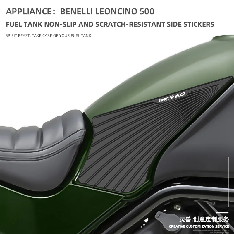 Per Benelli Leoncino 500 Adesivi Per Serbatoio Carburante Moto Retrò Adesivo Antiscivolo Serbatoio Carburante Laterale Protezione Antigraffio