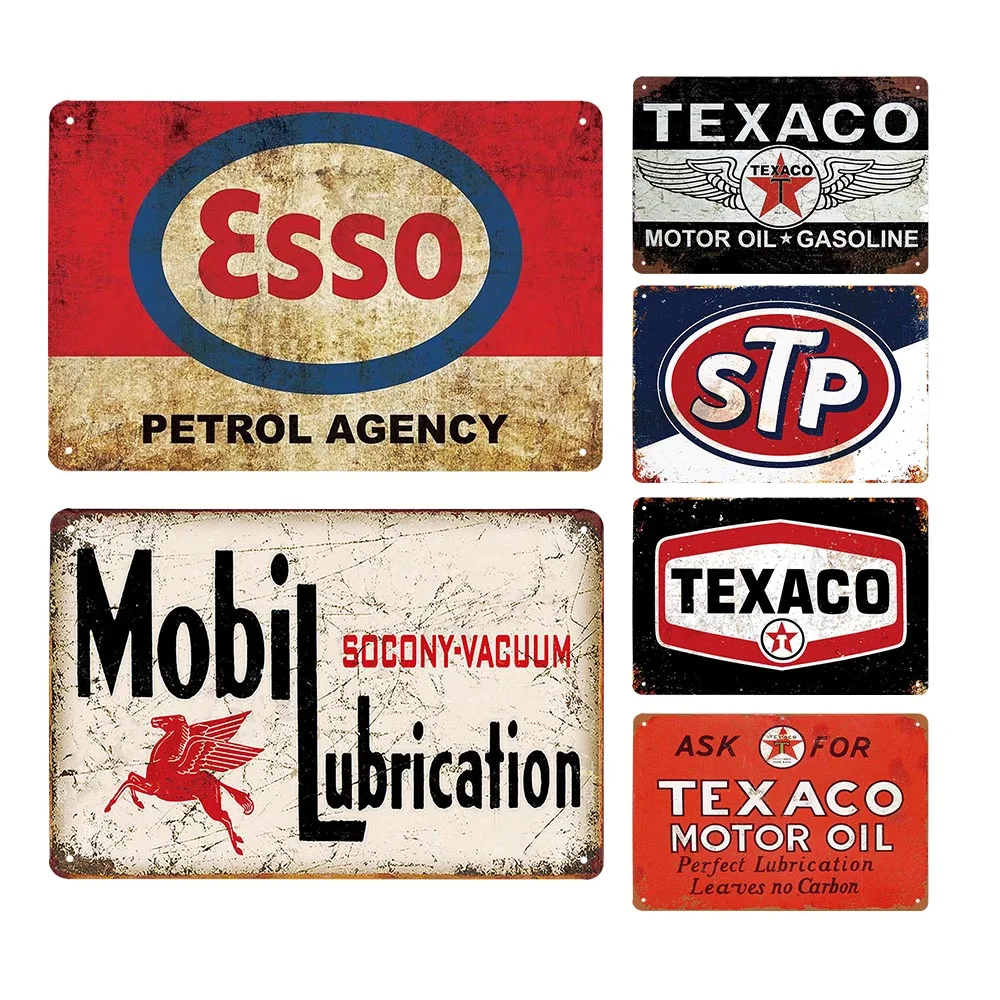 Auto Gas Metallo Stagno Pittura Segno Stp Poster Adesivi Murali Per Negozio Di Auto Garage Pub Bar Decorazione Targa Complementi Arredo Casa Piatto 20
