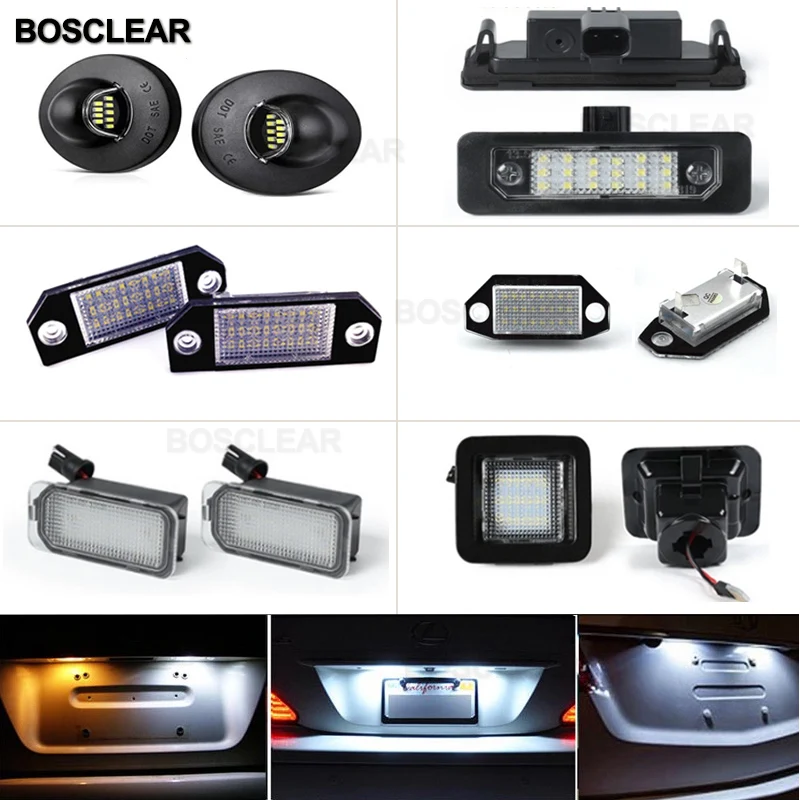 Automobile Led Luce Targa Lampada Per Focus Mk2 C-Max Mondeo Mk4 Fiesta Ja8 Ranger Kuga Ford Escursione F150 F250 F350Raptoa