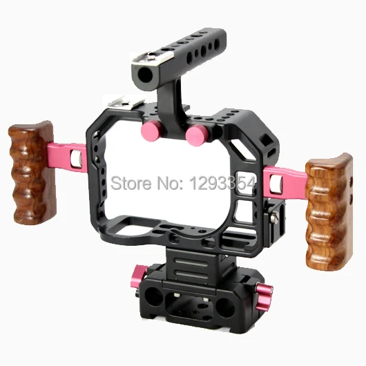 Hontoo A7S Ilce-7S Cage Rig Con Manici In Legno Per Sony A7S