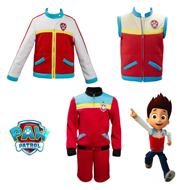 Paw Patrol Boy Costume Vest Jacket Cosplay Anime Figure Ryder Giochi Di Ruolo Vestiti Stage Performance Outfit Bambini Regalo Di Halloween