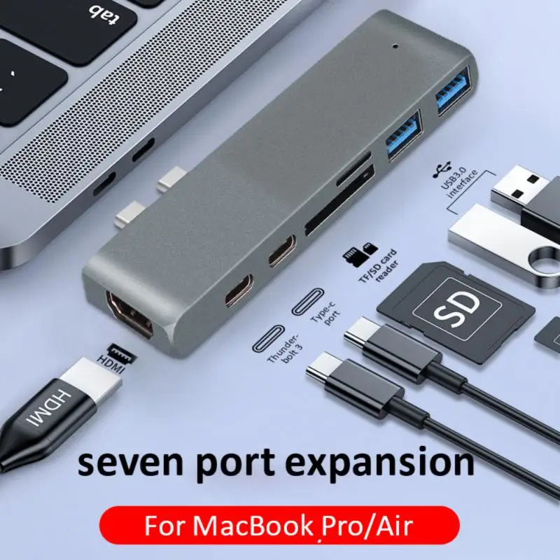 Dongle Adattatore Hub C Per Macbook Air 2022-2018 E Macbook 13 M2 2022-2016, Adattatore Usb Macbook Air Con 4K